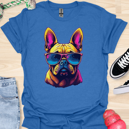 Retro Frenchie with Sunglasses - V2 - Retro Two T-Shirt